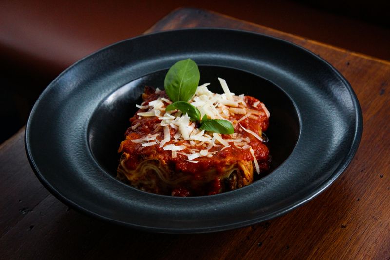 Baked Lasagna entrée at Giordanos Italian restaurant